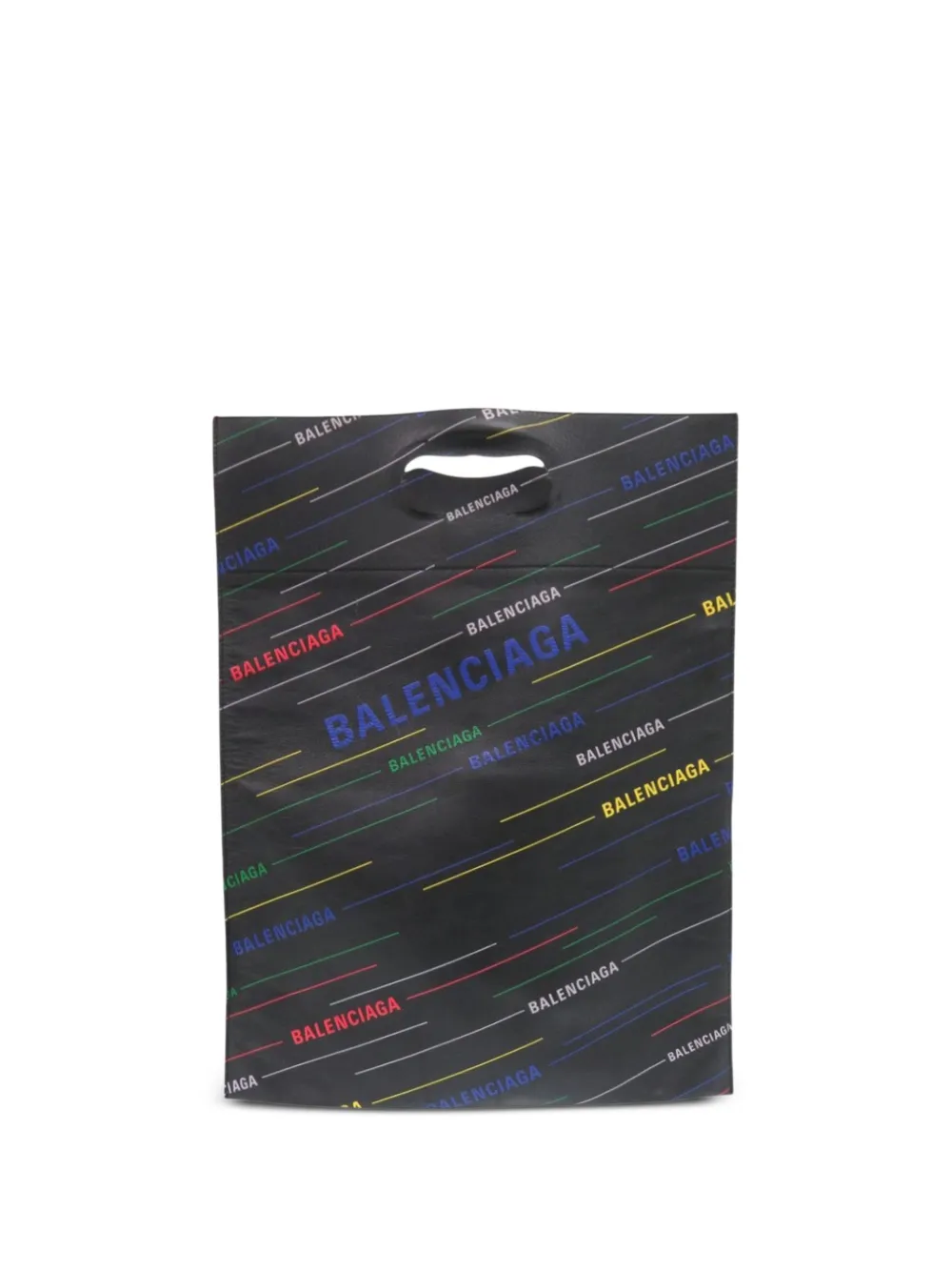 Balenciaga Pre-Owned 2010-2026 Calfskin Allover Logo Shopper tote bag - Nero