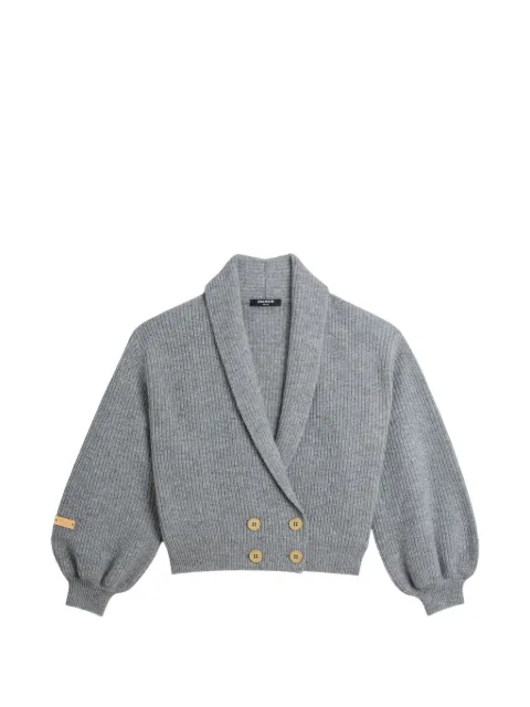Balmain Kids double-breasted shawl-collar cardigan