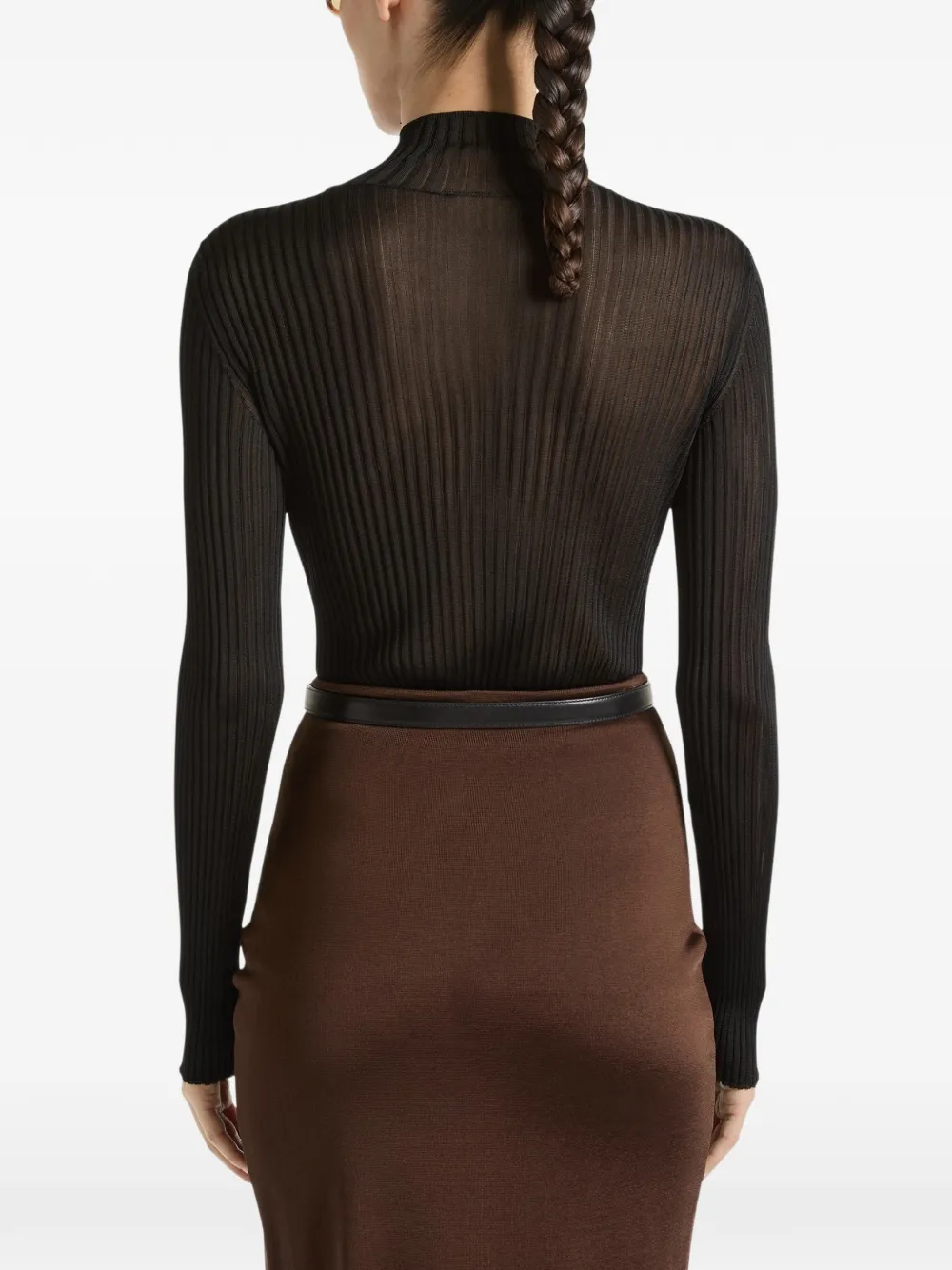 Balmain Ribgebreide trui Zwart