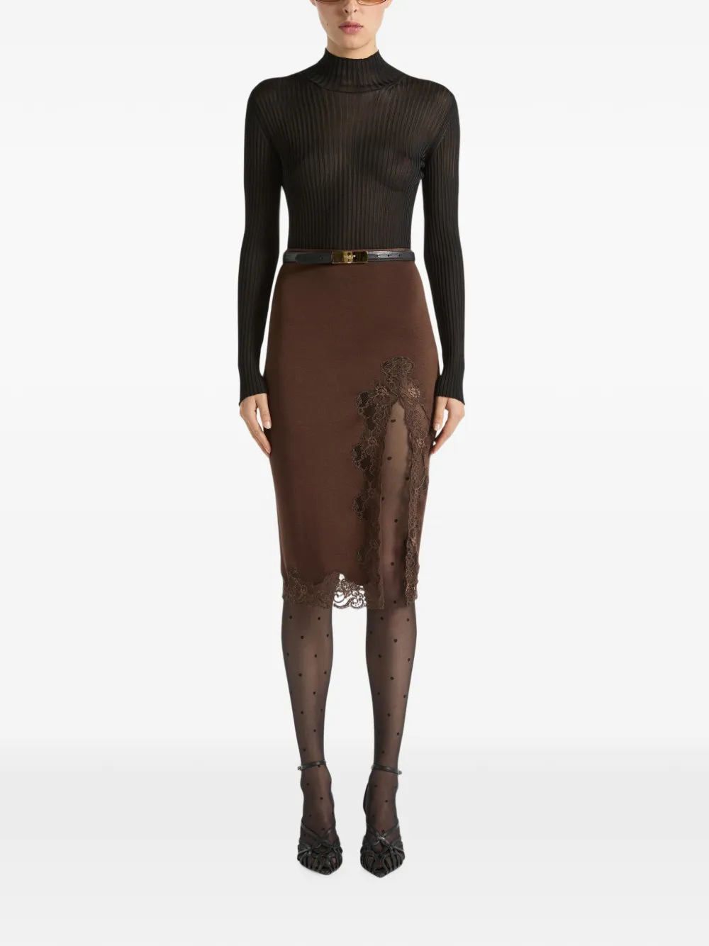 Balmain Ribgebreide trui Zwart