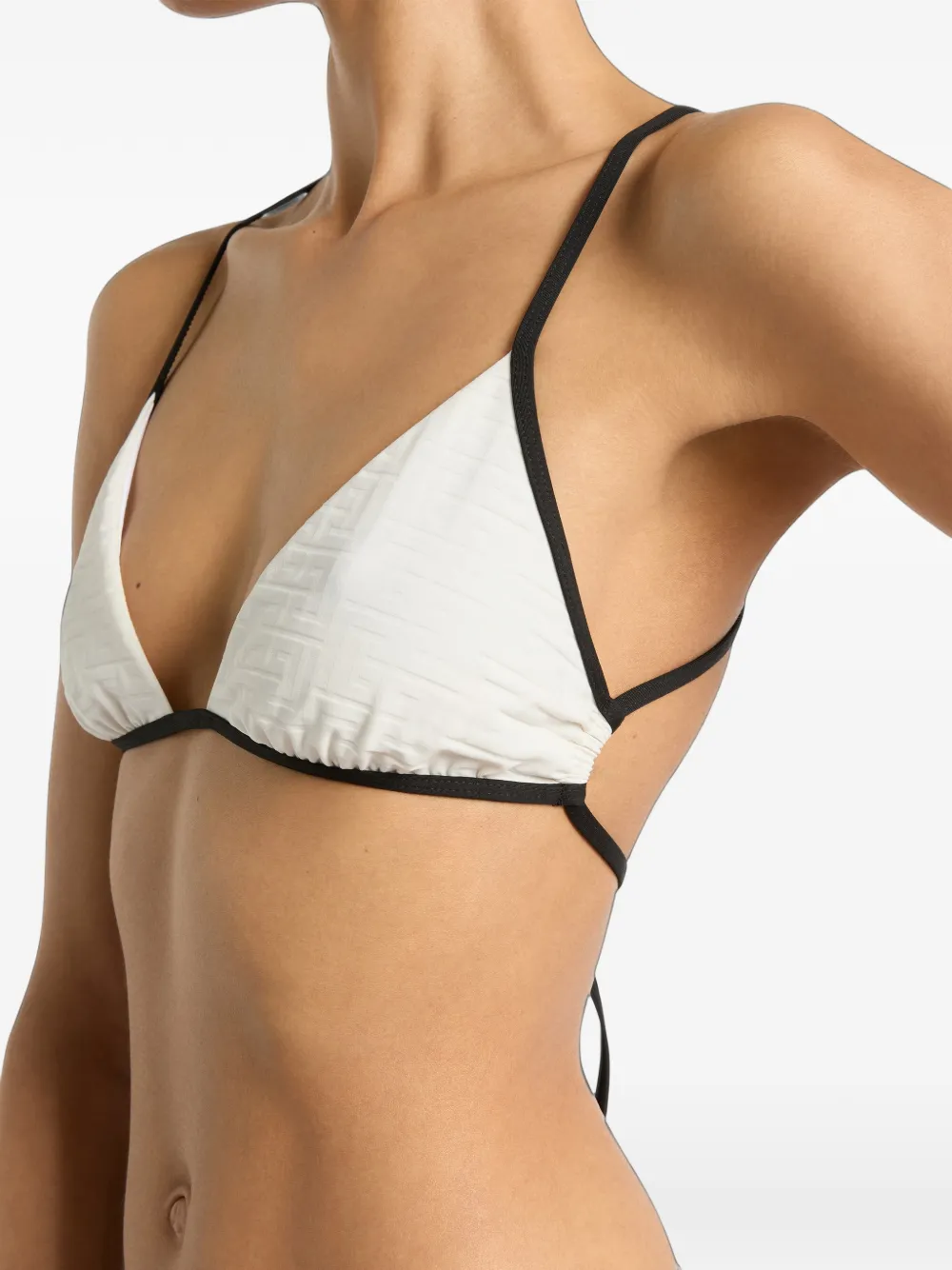 Balmain Lycra badpak met monogram Wit