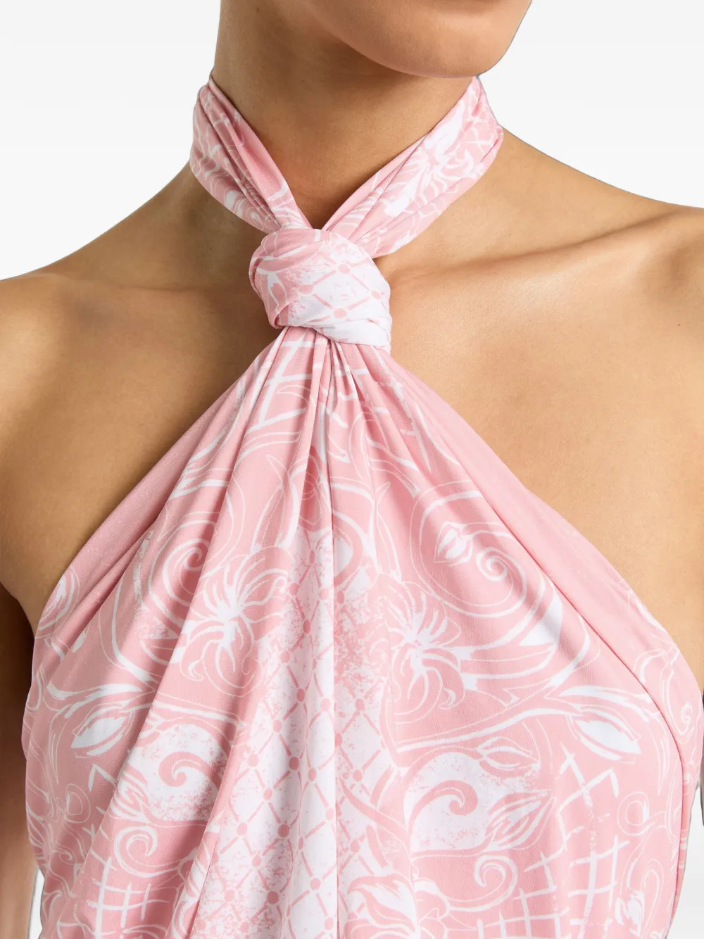 Balmain Lycra badpak met print Roze