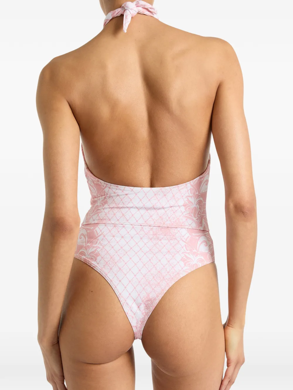 Balmain Lycra badpak met print Roze