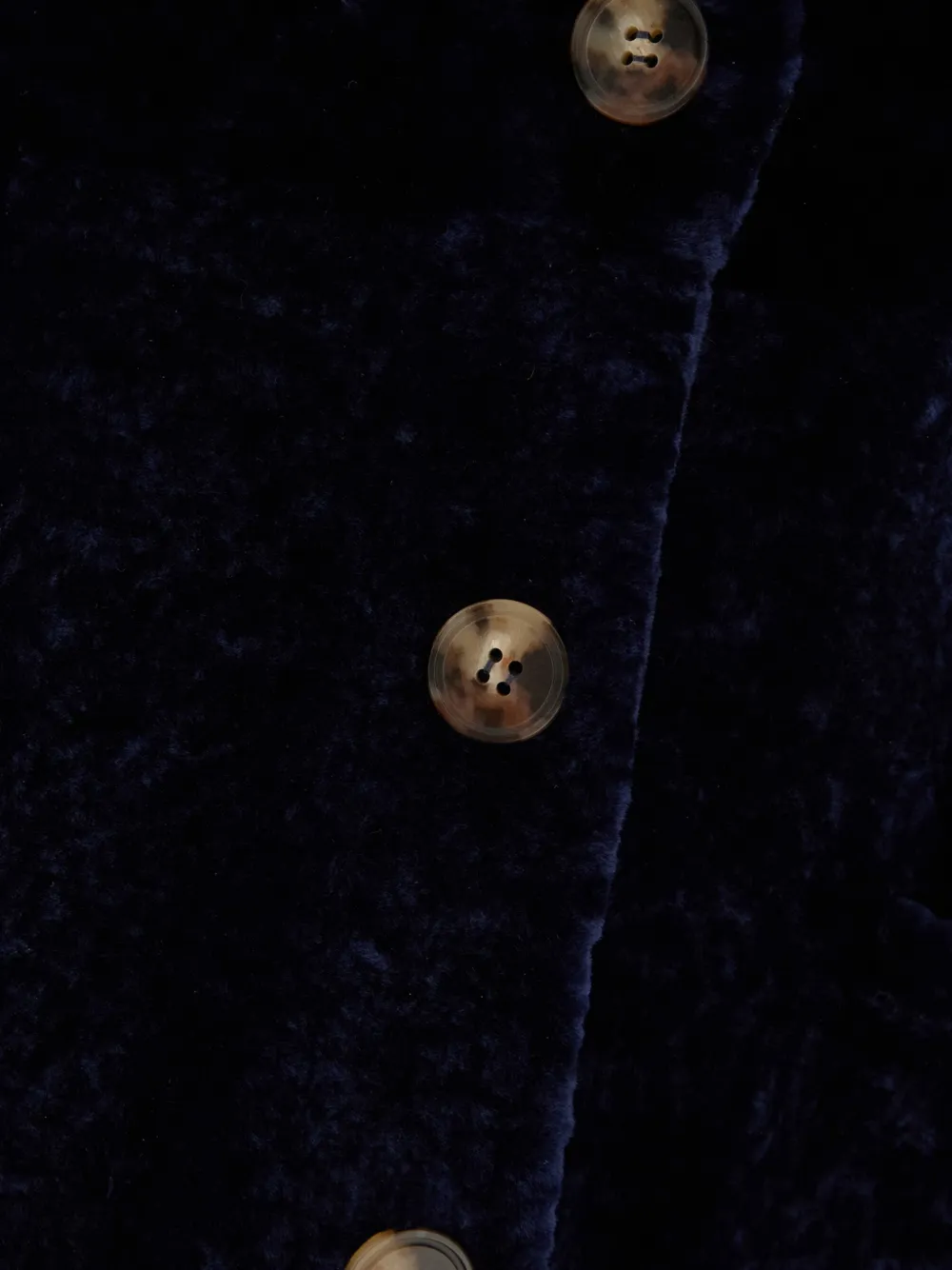 Aspesi Long-sleeve Buttoned Coat In Blue