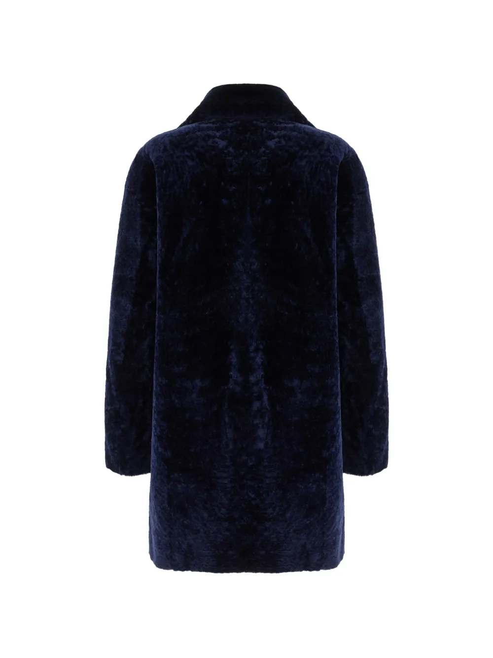 Aspesi Long-sleeve Buttoned Coat In Blue