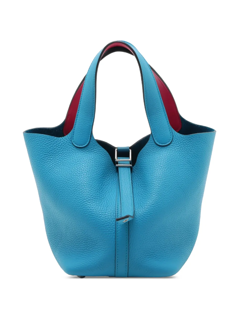 Hermès Pre-Owned Borsa a mano Lock 18 Eclat in pelle Clemence e Swift 2020 - Blu