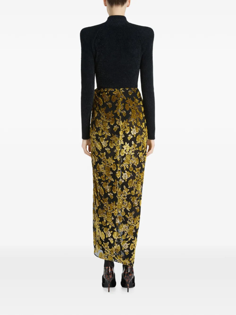 Balmain Fluffy ribgebreide trui Zwart