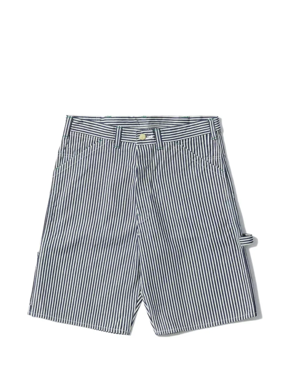 Sugar Cane Jeans hickory-stripe shorts - Blau
