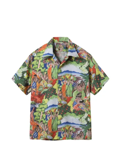 Sun Surf camisa Original Matson Menu Design de manga corta de Sun Surf x Eugene Savage