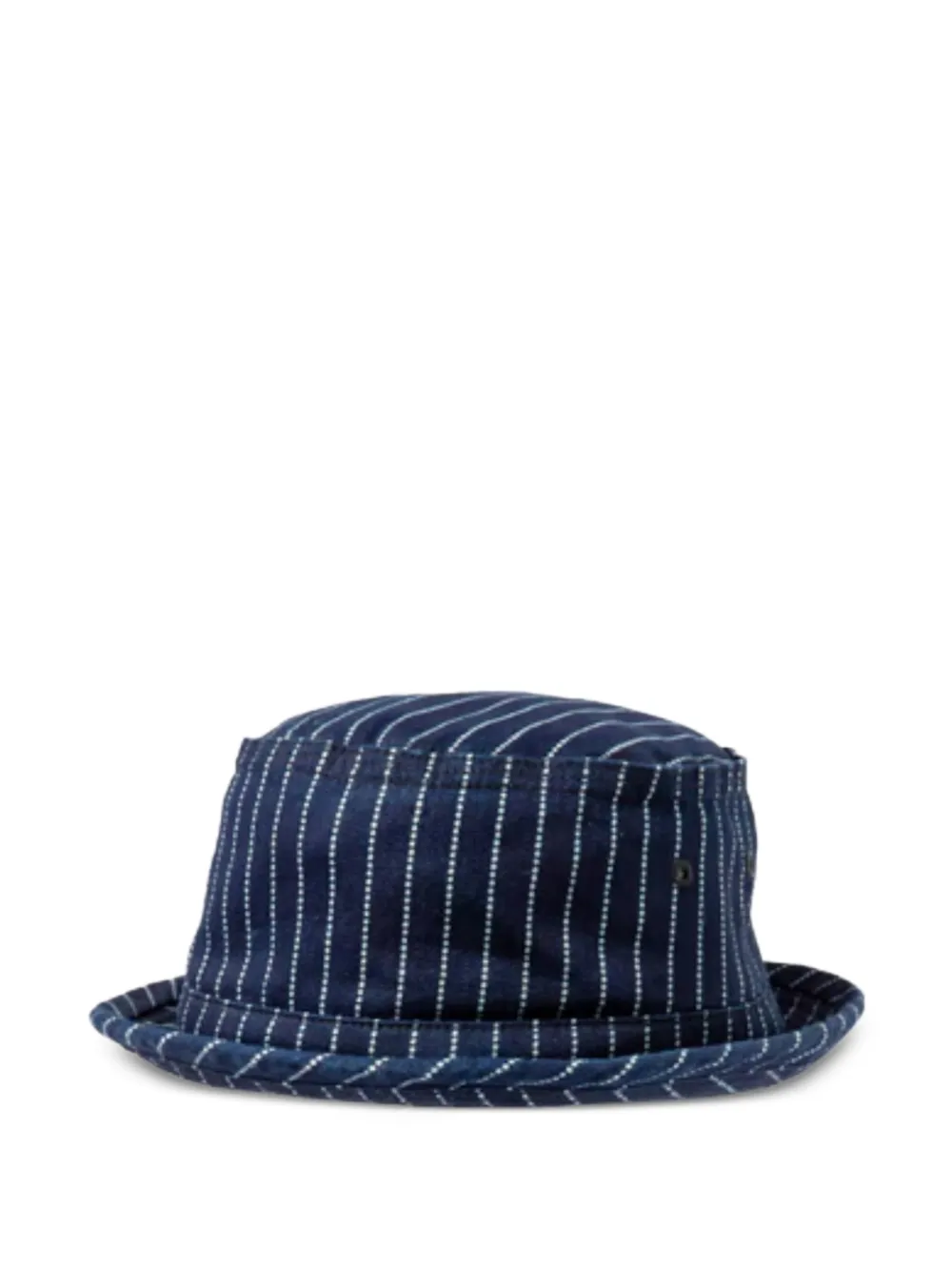 Sugar Cane Jeans Gestreifter Fischerhut - Blau