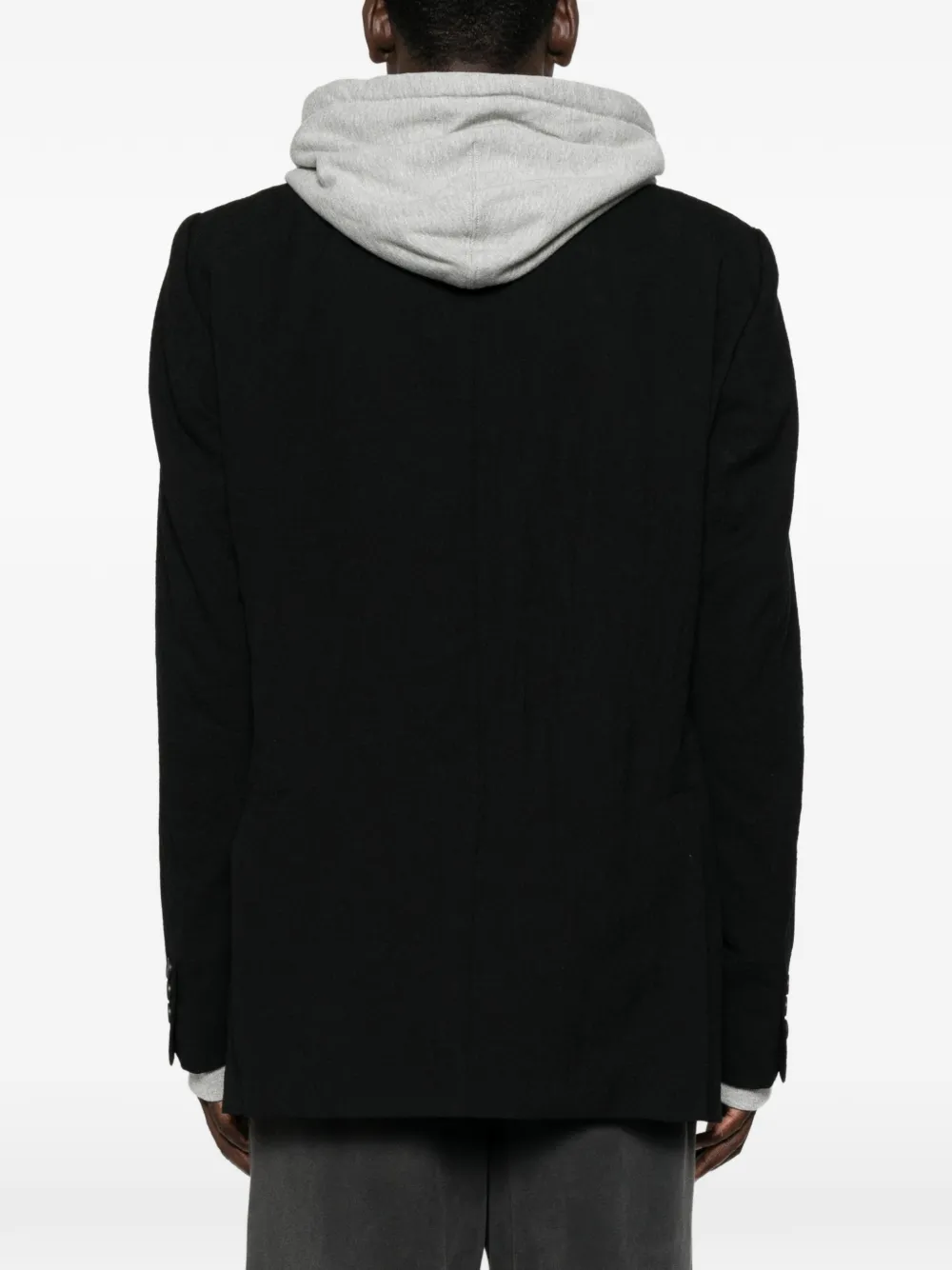 Maison MIHARA YASUHIRO Gelaagd jack met capuchon Zwart
