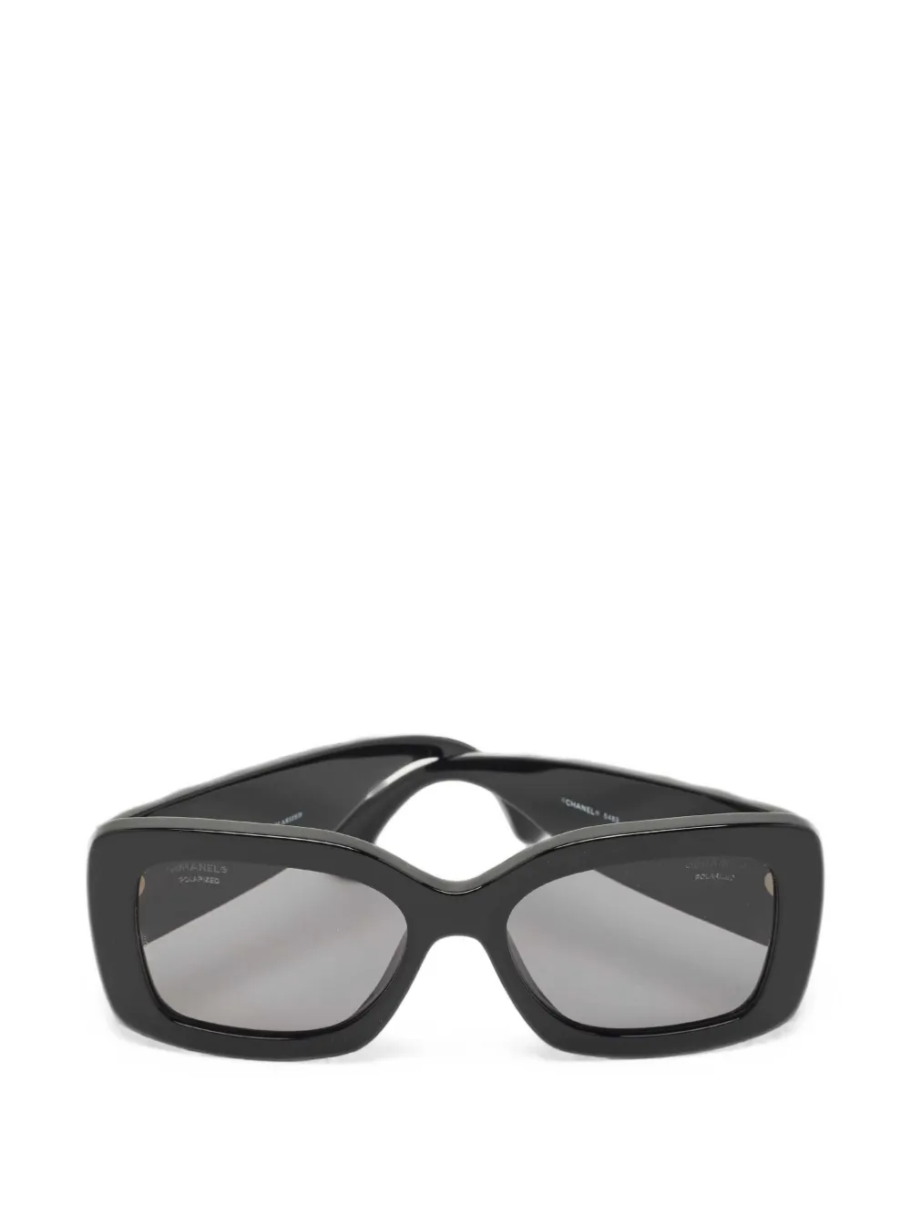 CHANEL Pre-Owned lunettes de soleil matelassées 5483 CC à monture rectangulaire - Noir CHANEL Pre-Owned lunettes de soleil matelassées 5483 CC à monture rectangulaire - Noir