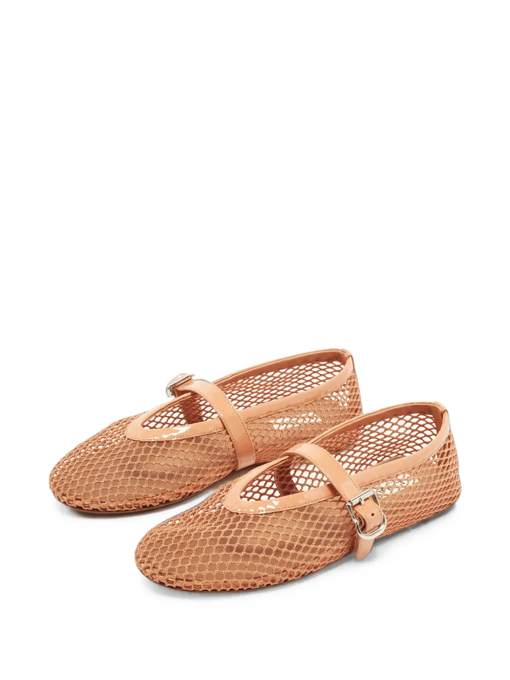 Alaïa Pre-Owned buckle-fastening ballet flats - Nude