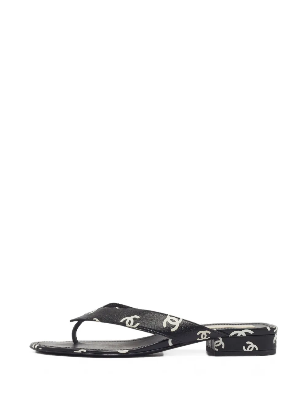 CHANEL Pre-Owned CC thong sandals - Schwarz