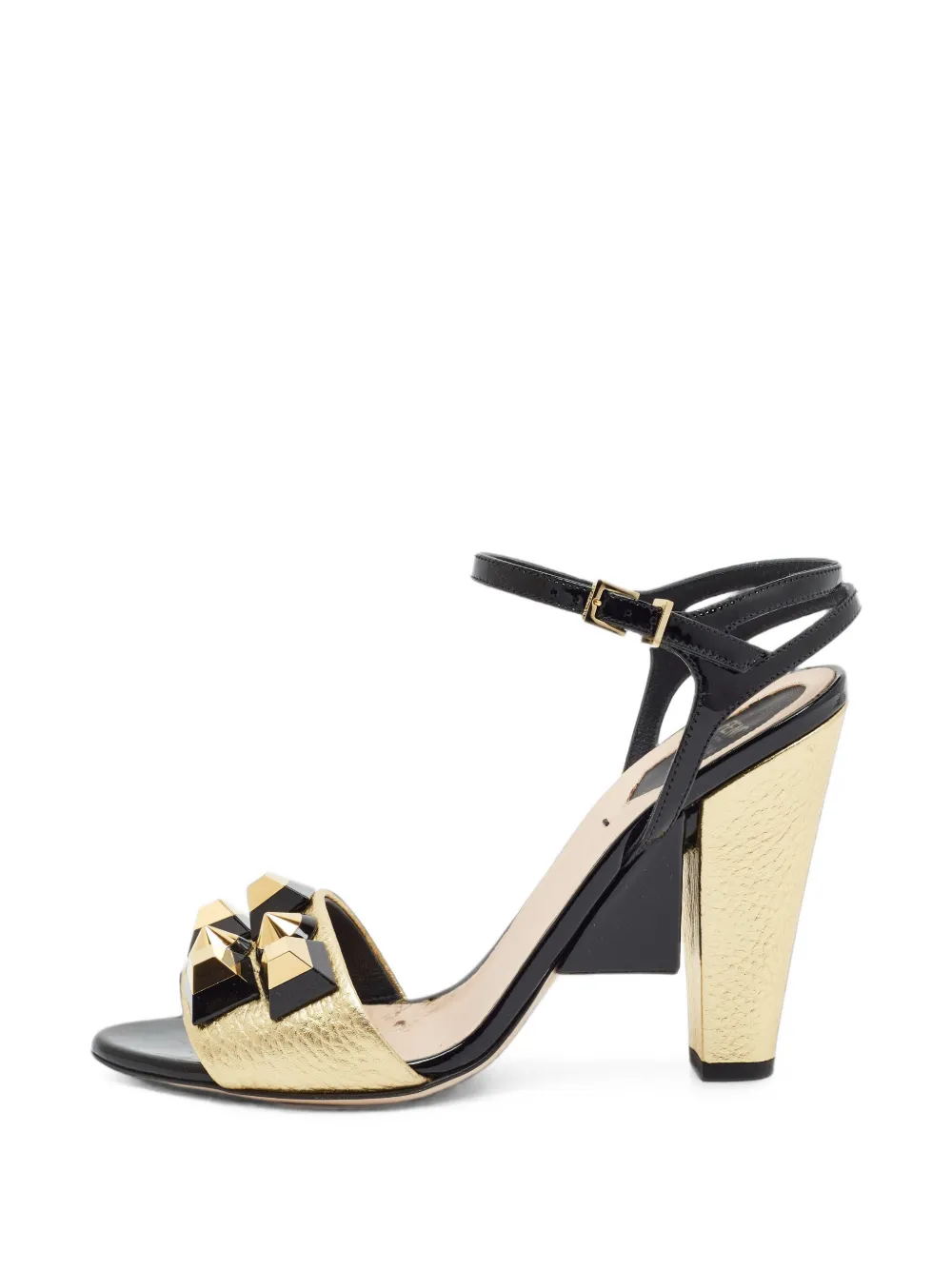 Fendi Pre-Owned Sandali con cinturino alla caviglia - Oro