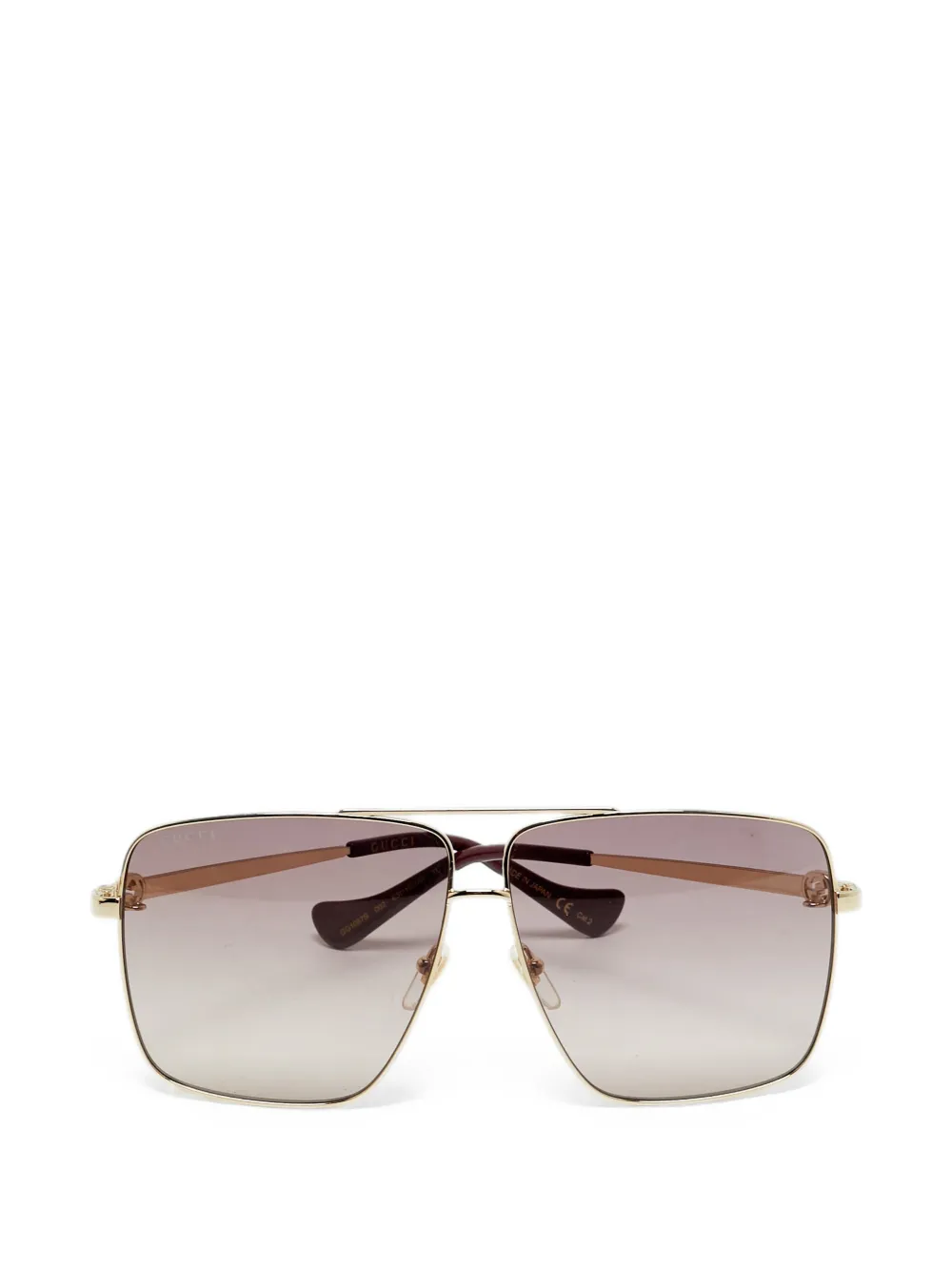 Gucci Pre-Owned square-frame sunglasses - Gold