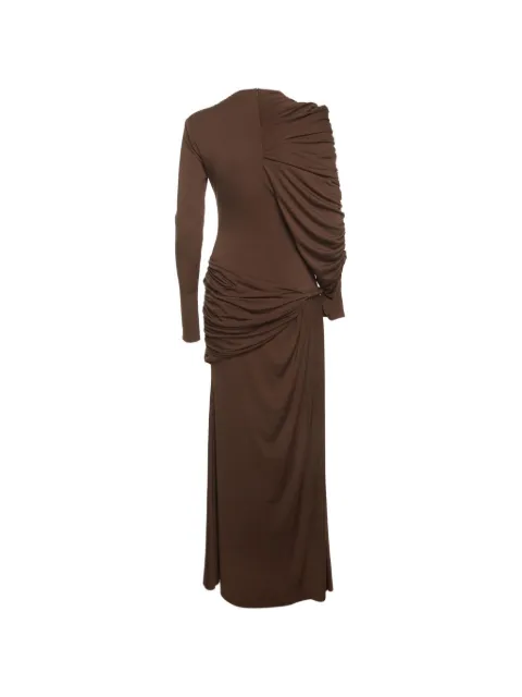 CHATS BY C.DAM draped long-sleeve maxi dress