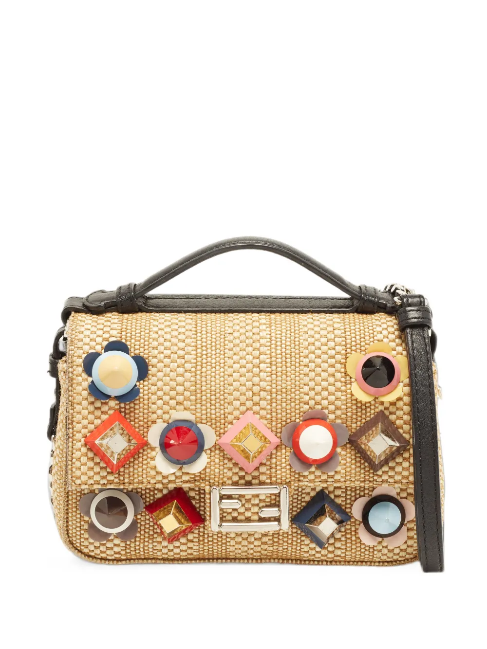 Fendi Pre-Owned 20177 micro Double Baguette shoulder bag - Nude