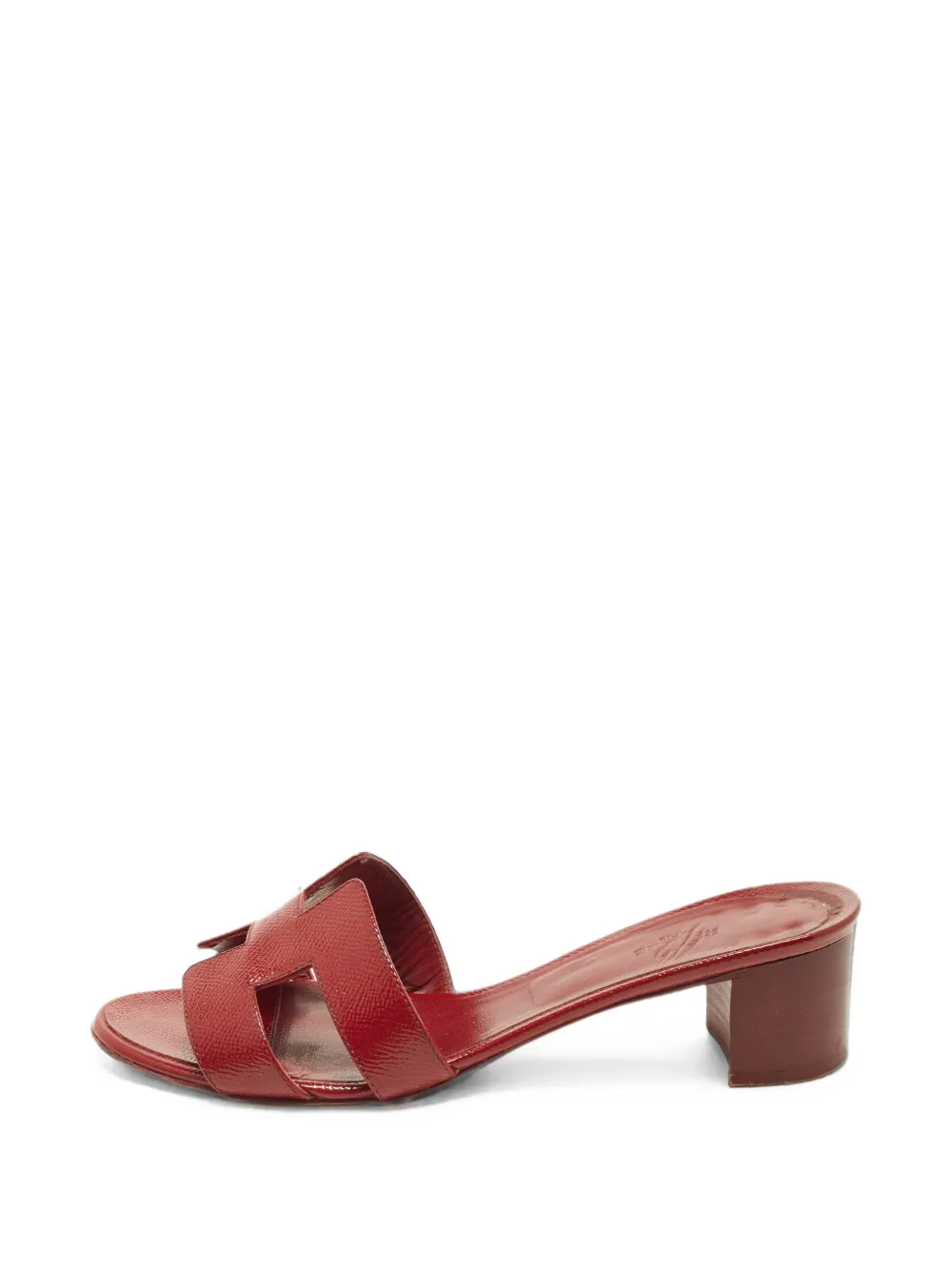 Hermès Pre-Owned Oasis Sandalen aus gekörntem Leder - Rot