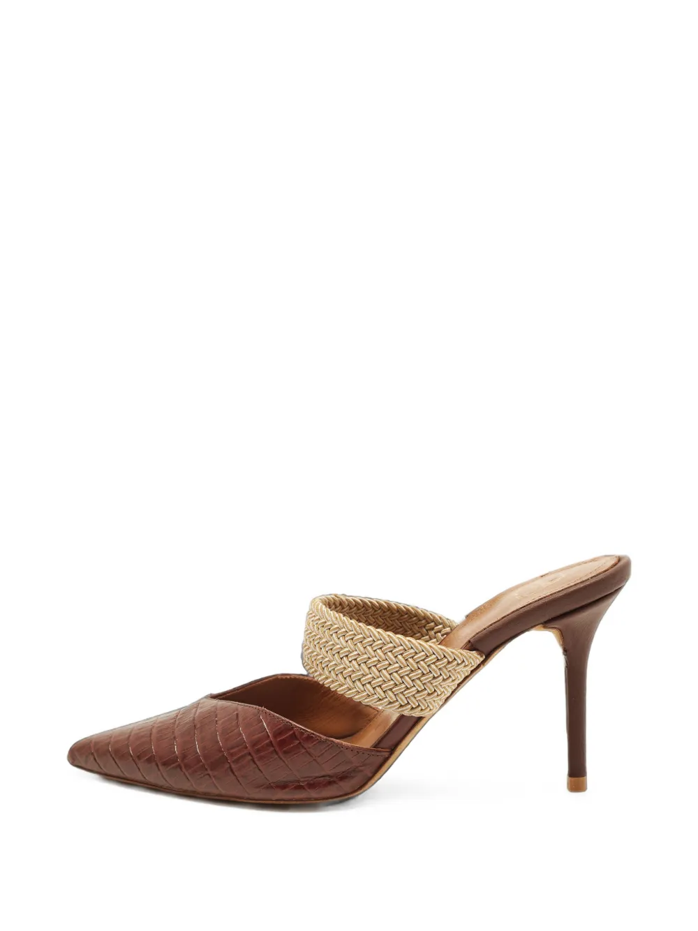 Malone Souliers Maisie Mules mit Kroko-Prägung - Braun