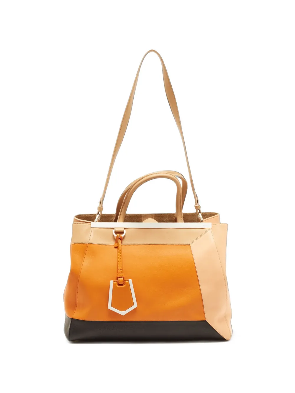 Fendi Pre-Owned 2013 2Jours Tote Bag in Colour-Block-Optik - Orange