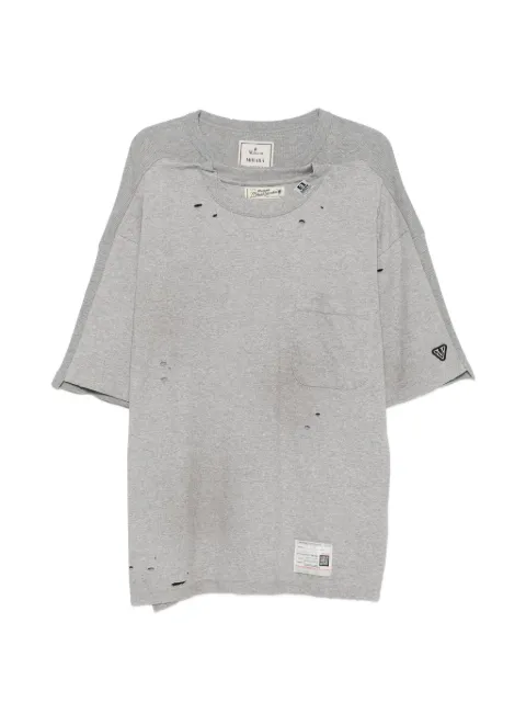Maison MIHARA YASUHIRO distressed-effect layered-detail T-shirt