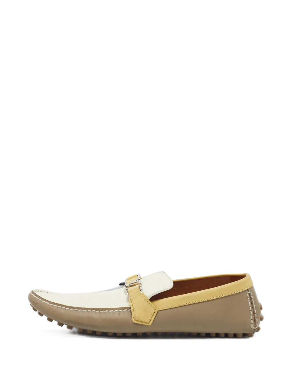 Louis Vuitton Pre-Owned Hockenheim leather loafers - Nude