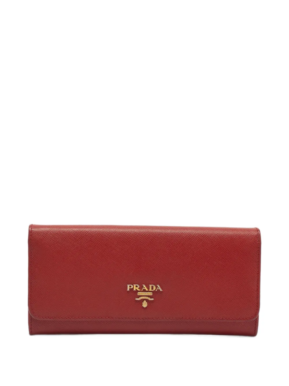 Prada Pre-Owned Saffiano-leather flap wallet - Rosso