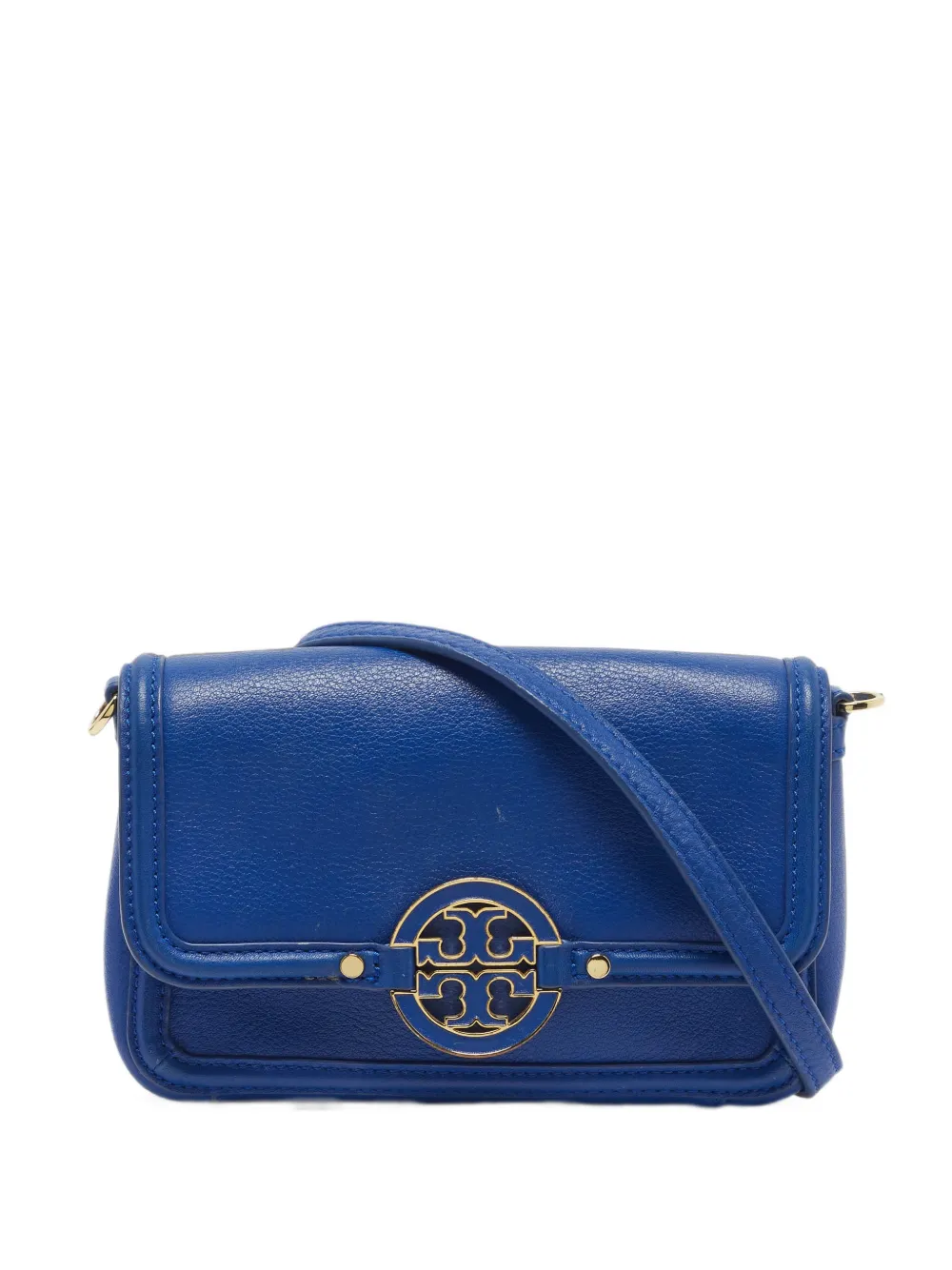 Tory Burch Amanda foldover-top mini shoulder bag - Blau