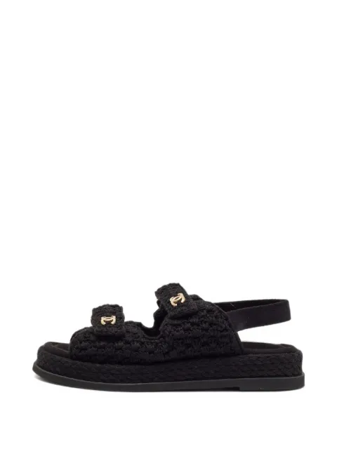 CHANEL Pre-Owned CC-motif crochet sandals