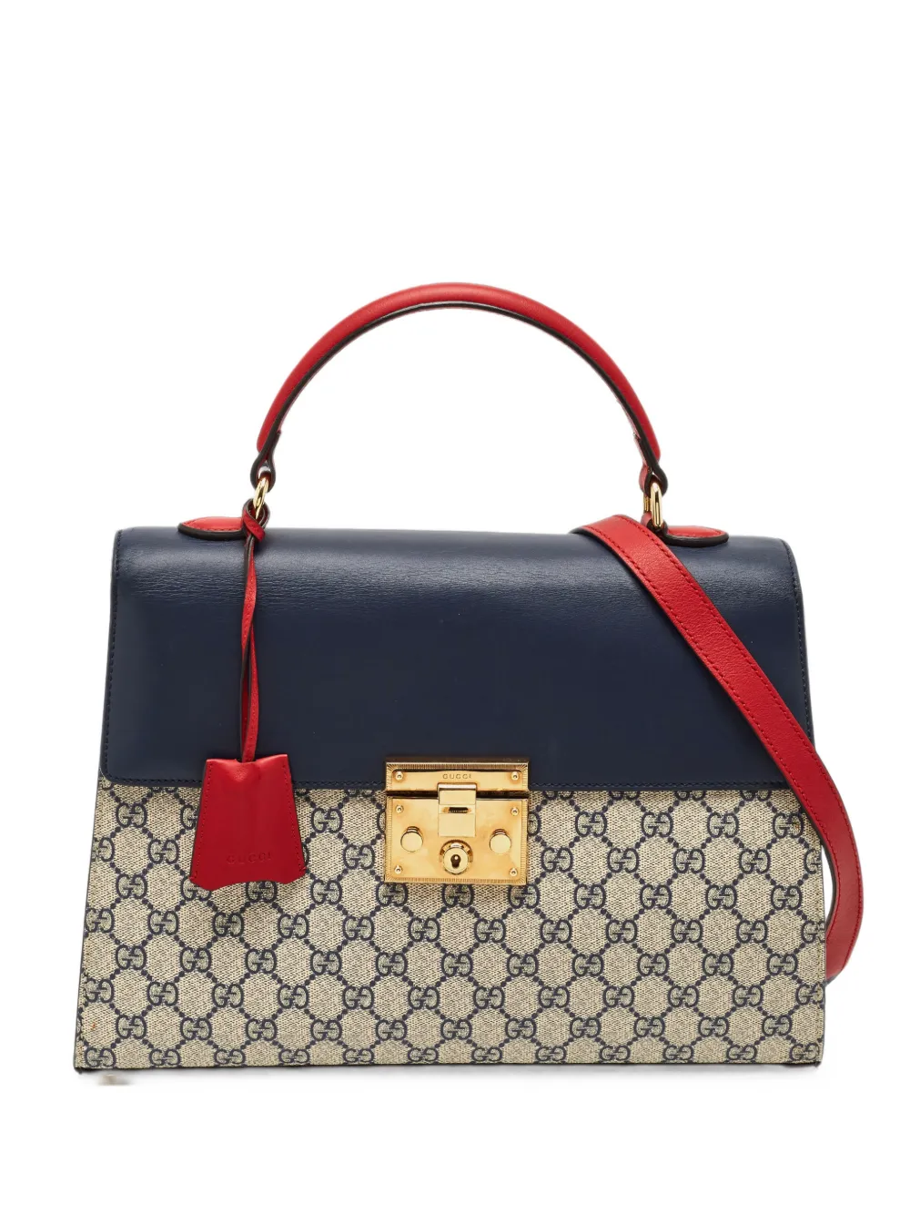 Gucci Pre-Owned medium Padlock GG-Supreme tote bag - Nude