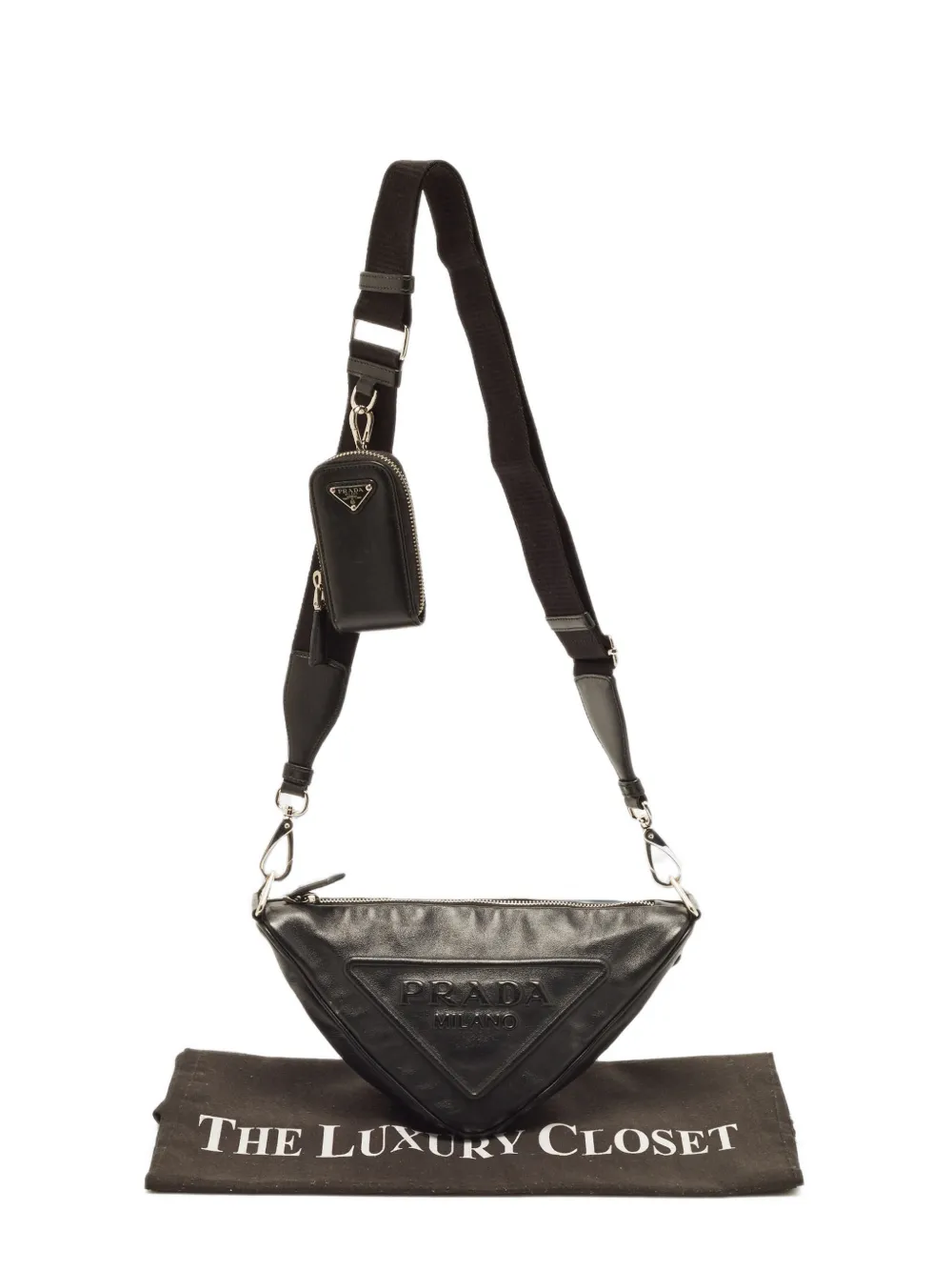 Prada Pre-Owned Triangle embossed shoulder bag - Schwarz