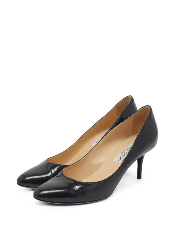Jimmy Choo Pre-Owned Gilbert エナメルレザーパンプス | ブラック