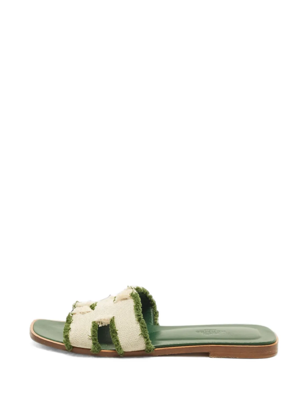 Hermès Pre-Owned Oran frayed-edge sandals - Nude
