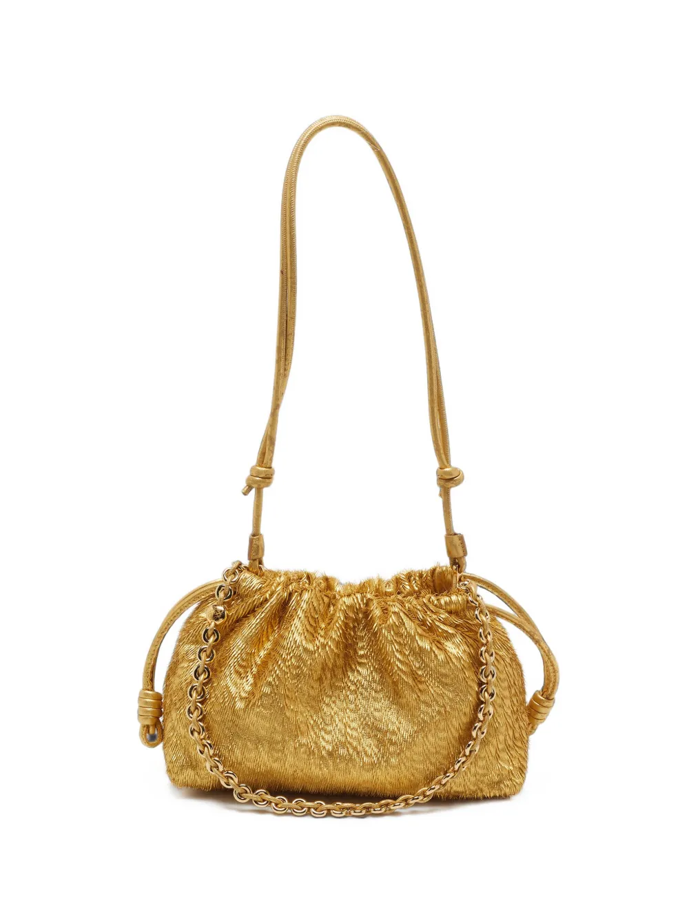 Loewe Pre-Owned 2024 Flamenco Umhängetasche mit Fransen - Gold