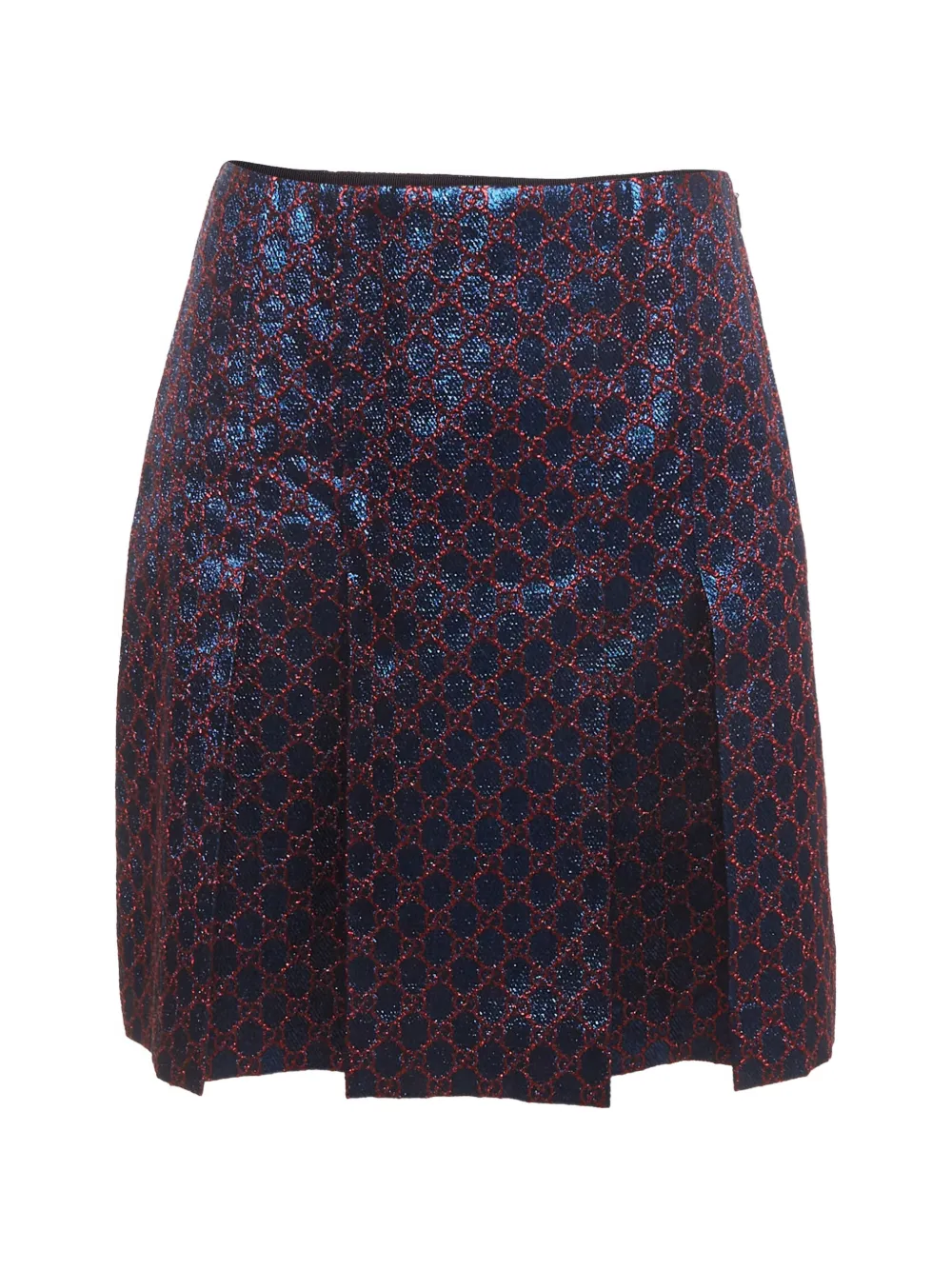 Gucci Pre-Owned Guccissima pleated mini skirt - Blau