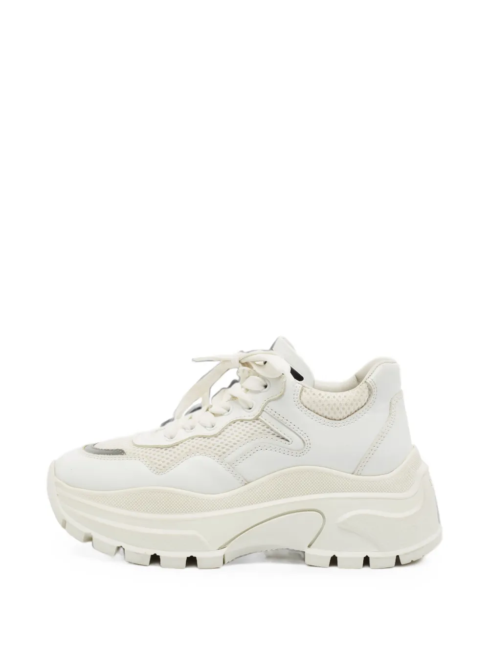 Prada Pre-Owned platform lace-up sneakers - Weiß