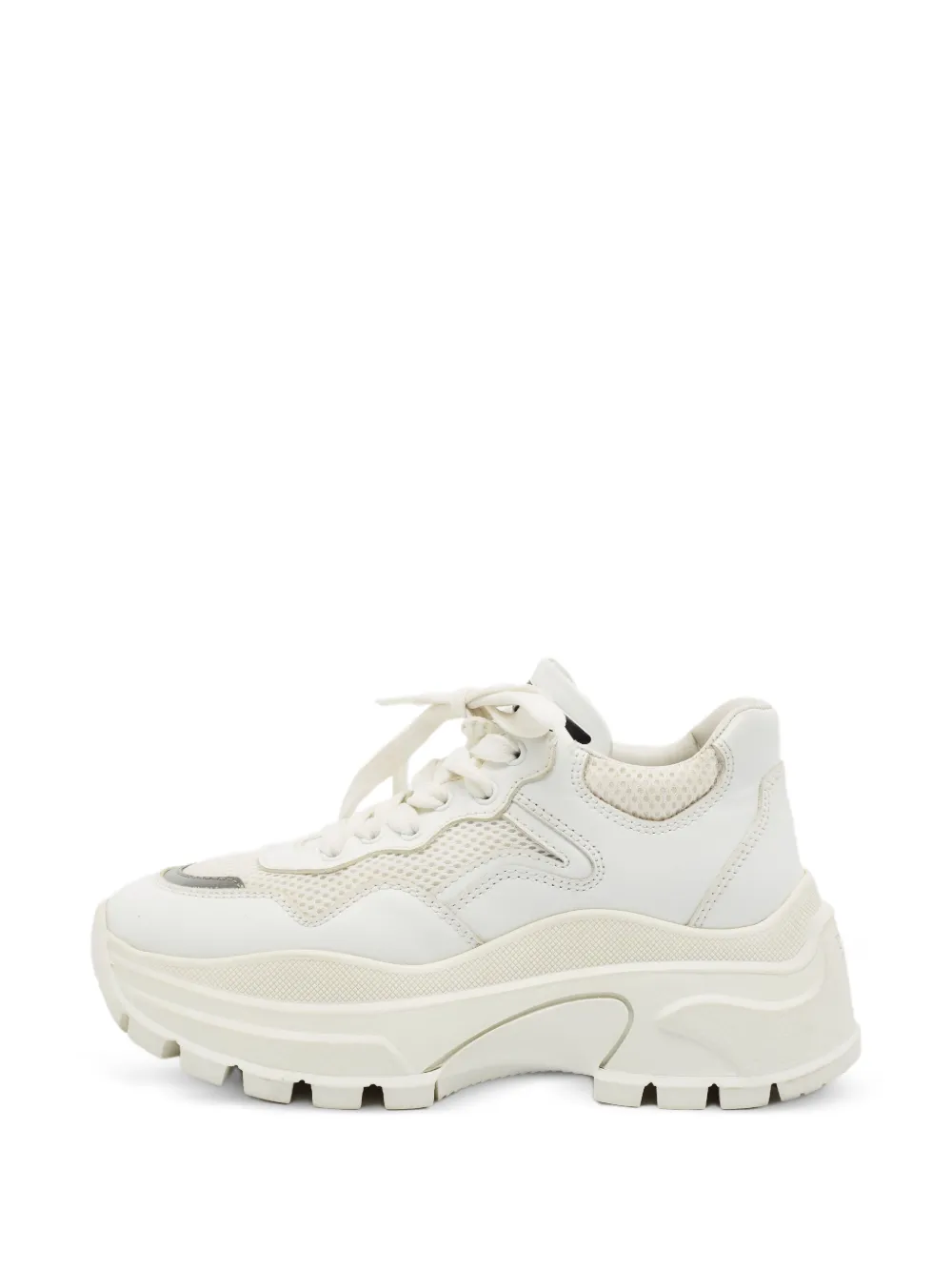 Prada Pre-Owned platform lace-up sneakers - Bianco