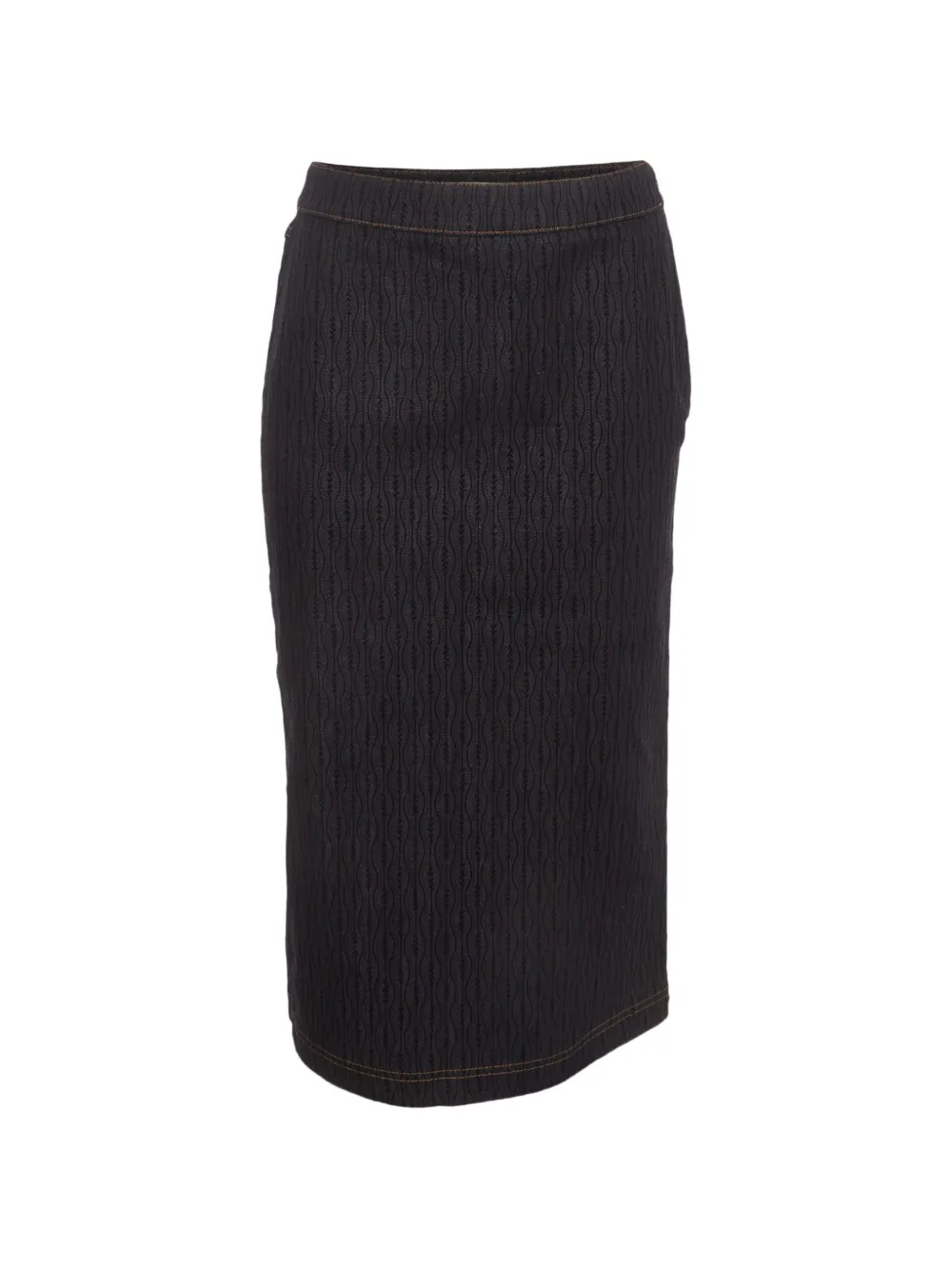 Fendi Pre-Owned jacquard pencil midi skirt - Blau