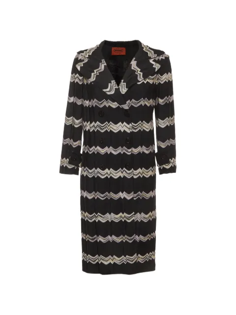 Missoni Pre-Owned chevron-knit double-breasted coat
