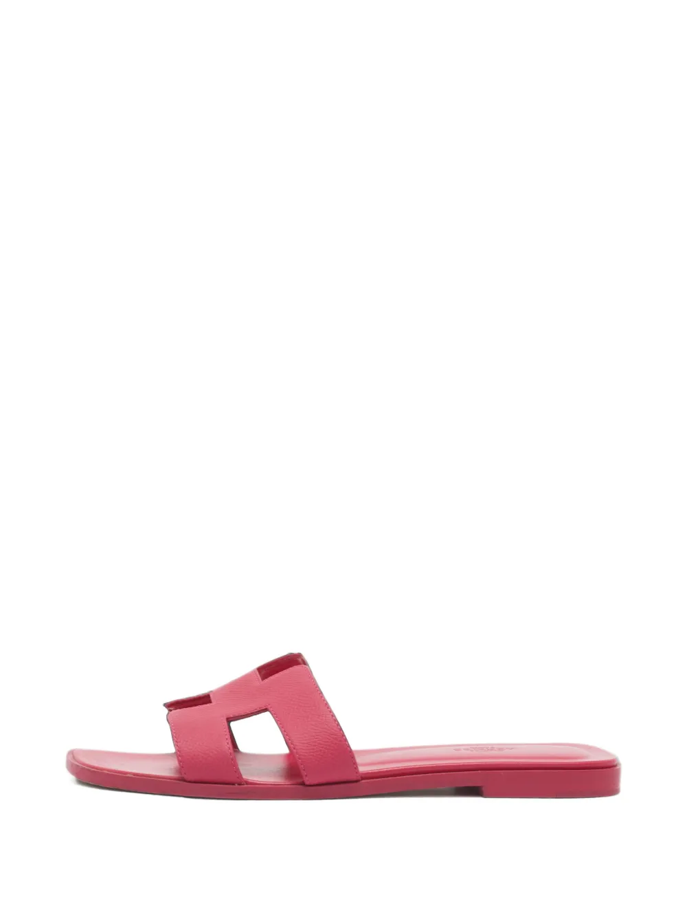 Hermès Pre-Owned Oran leather slides - Rosa