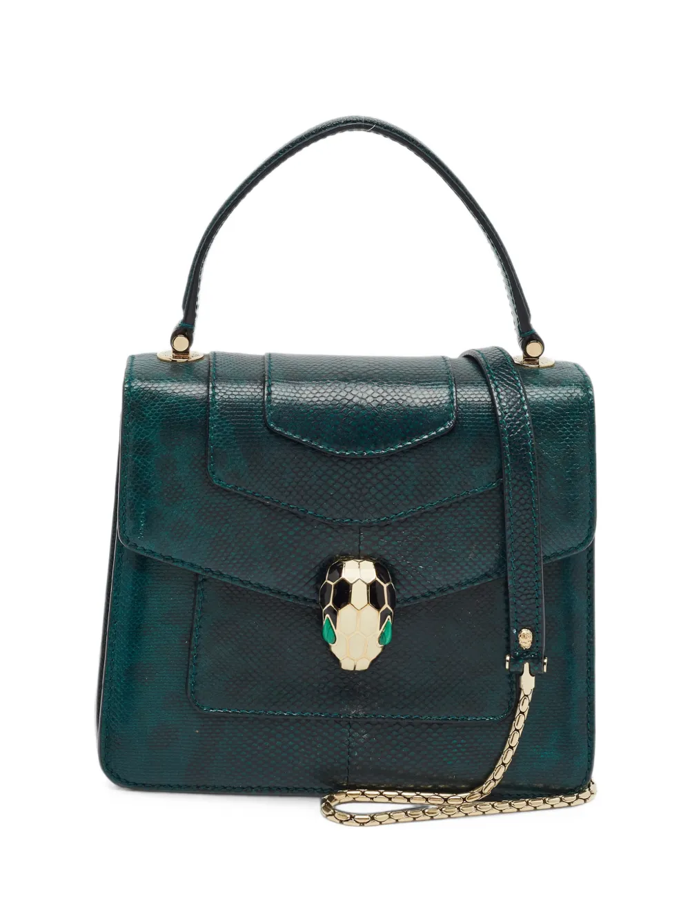 Pre-owned Bvlgari Small Serpenti Forever Tote Bag In Green