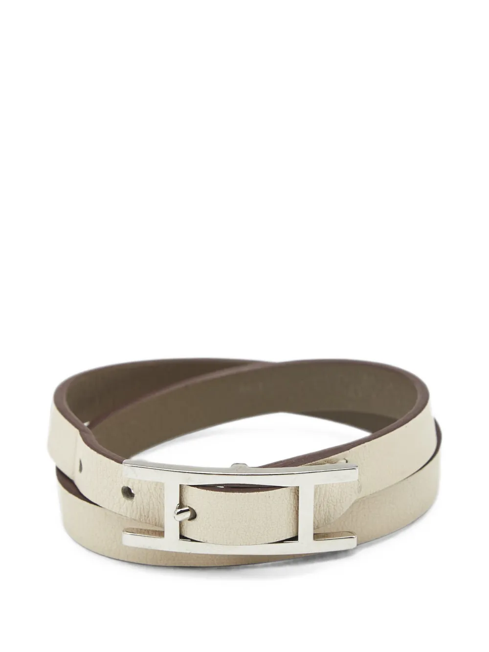 Hermès Pre-Owned Behapi Double Tour bracelet - Nude