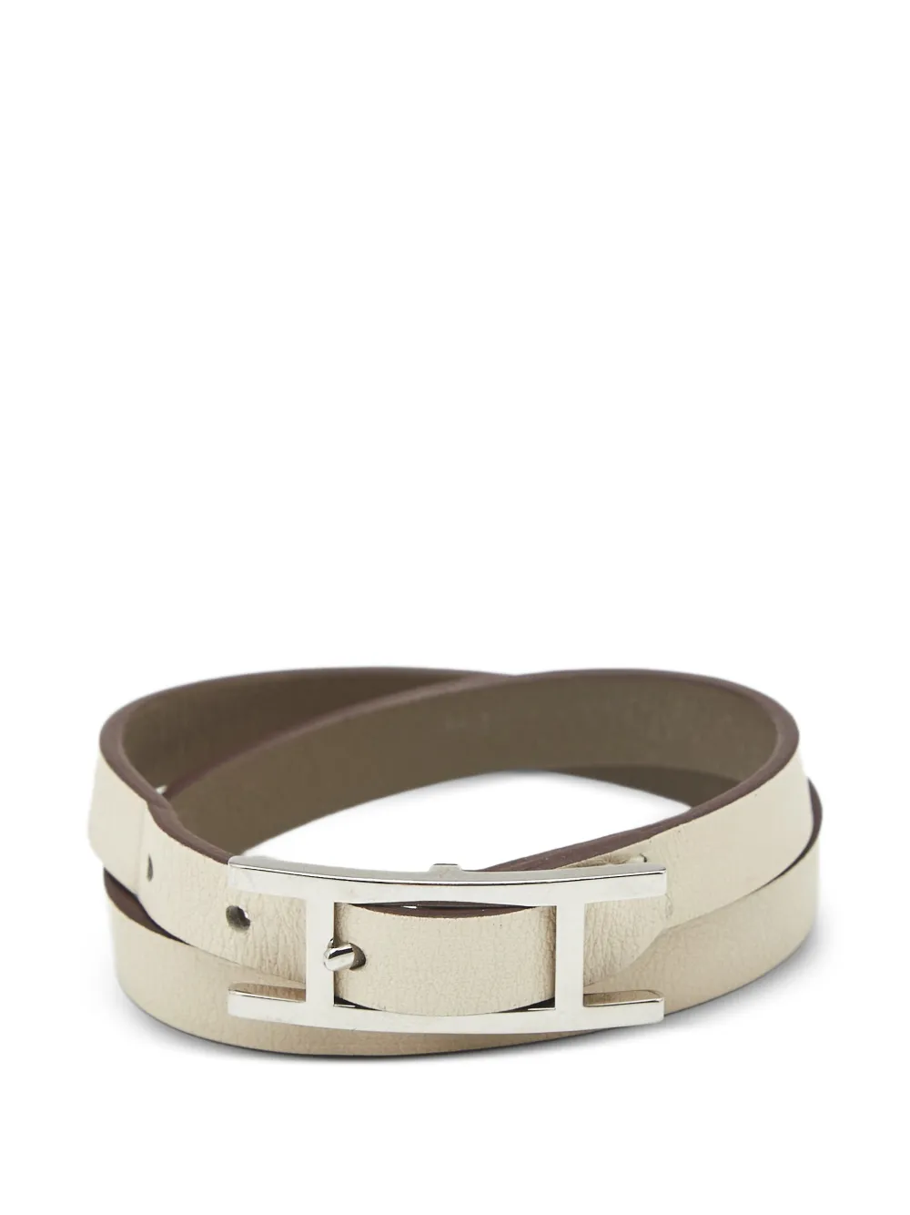 Hermès Pre-Owned Behapi Double Tour bracelet - Toni neutri