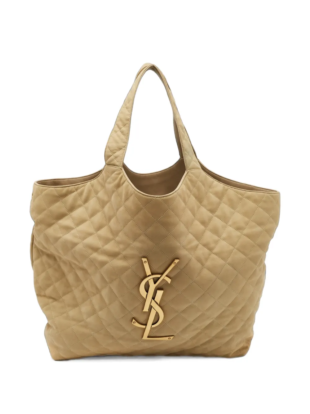 Saint Laurent Pre-Owned 2022 maxi Icare quilted tote bag - Nude