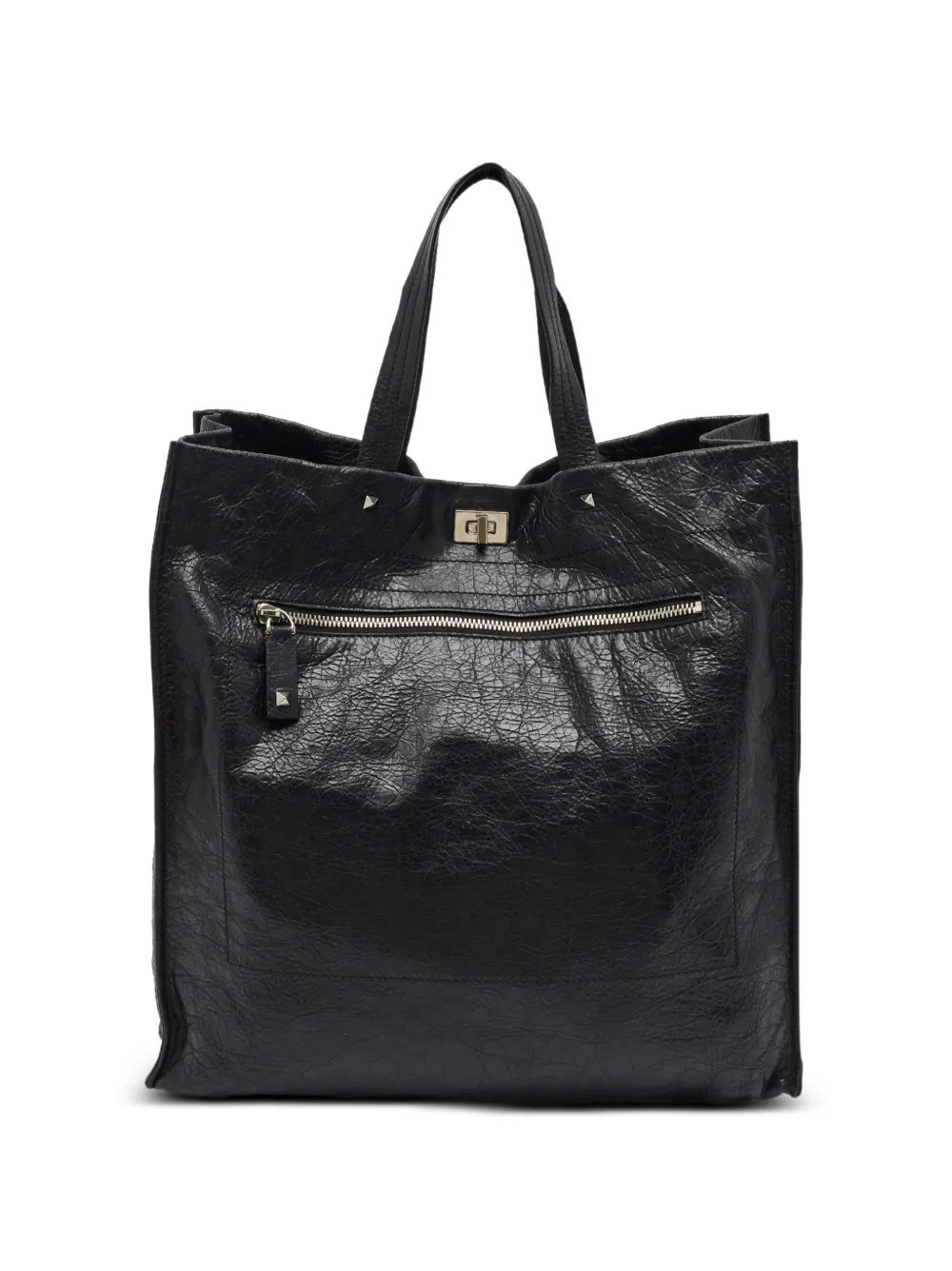 Valentino Garavani Pre-Owned Rockstud leather tote bag - Nero