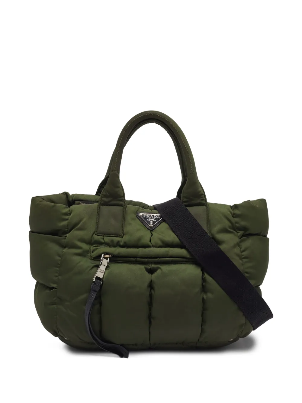 Prada Pre-Owned Bomber quilted tote bag - Verde