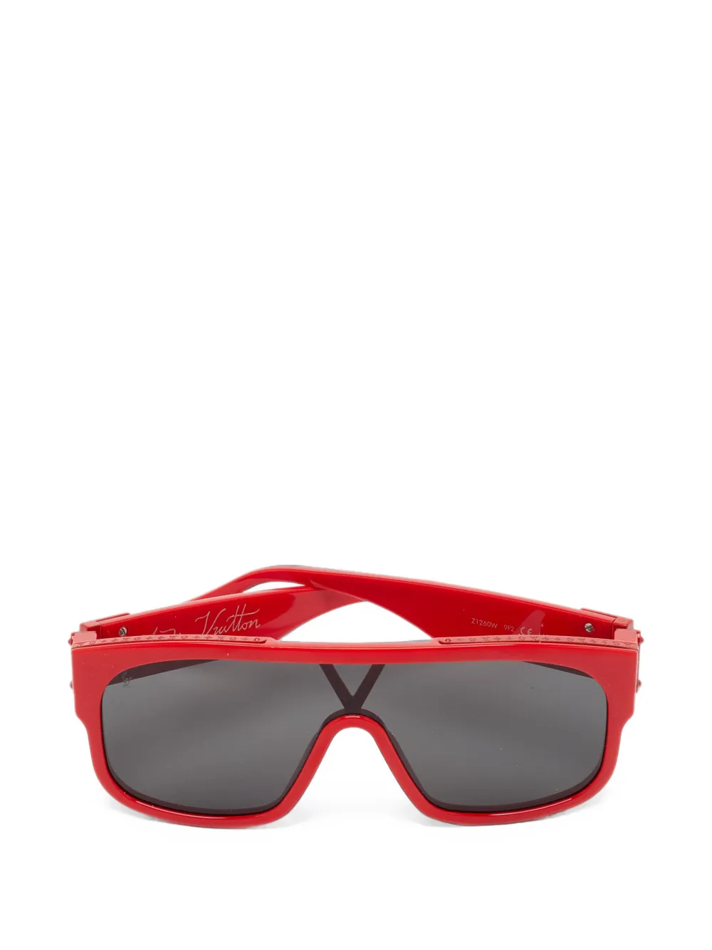 Louis Vuitton Pre-Owned 1.1 Millionaires shield sunglasses - Rosso