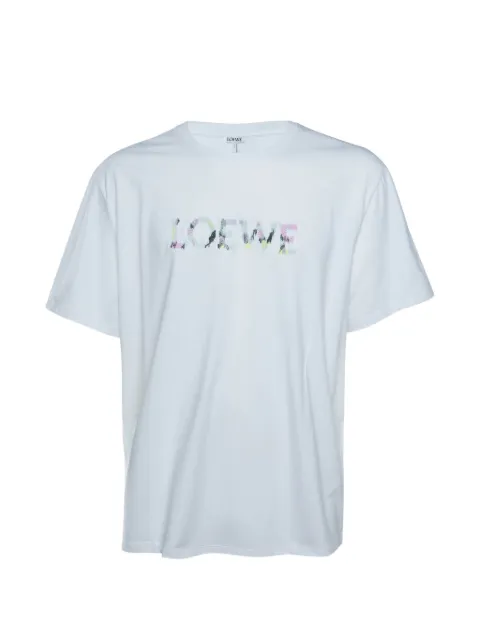Loewe Pre-Owned logo-embroidered relaxed-fit T-shirt