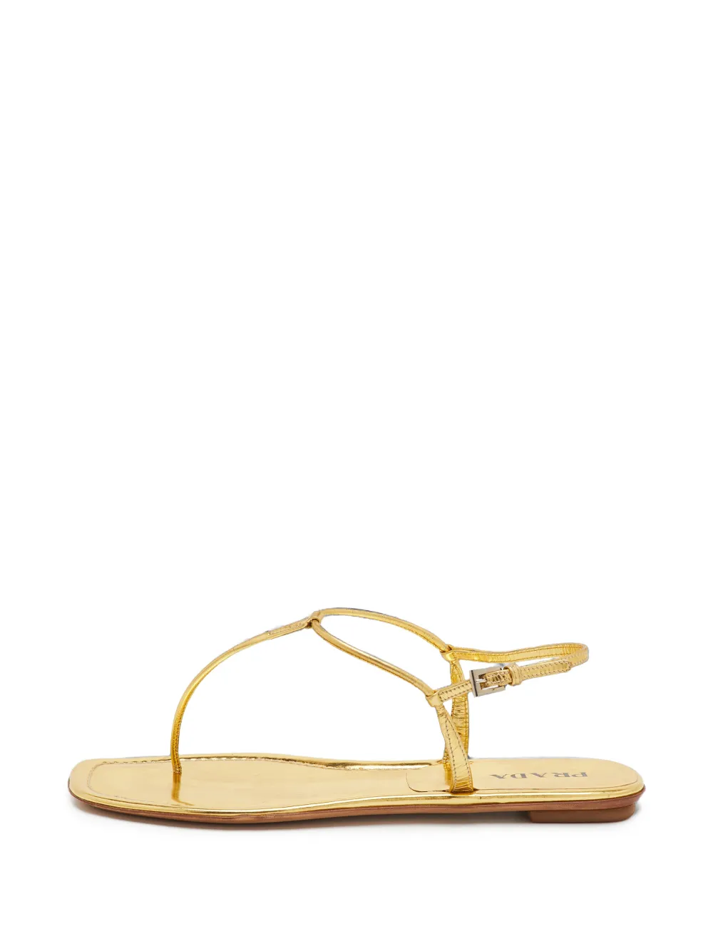 Prada Pre-Owned metallic thong sandals - Oro